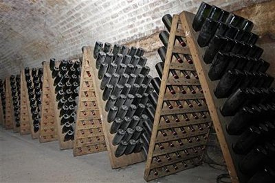 Porte bouteille champagne en bois