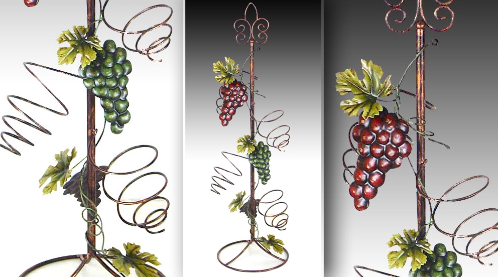 Porte bouteille de vin en fer