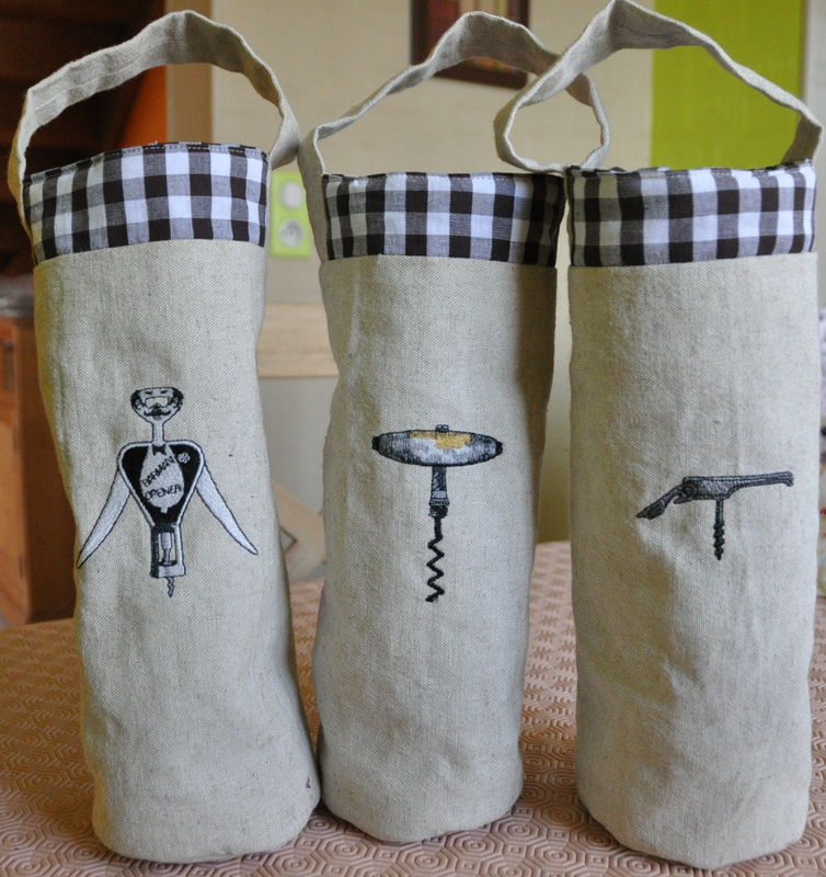 Range bouteille tissu