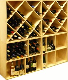 Rangement bouteille de vin en bois