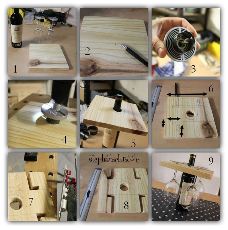 Rangement bouteille vin diy