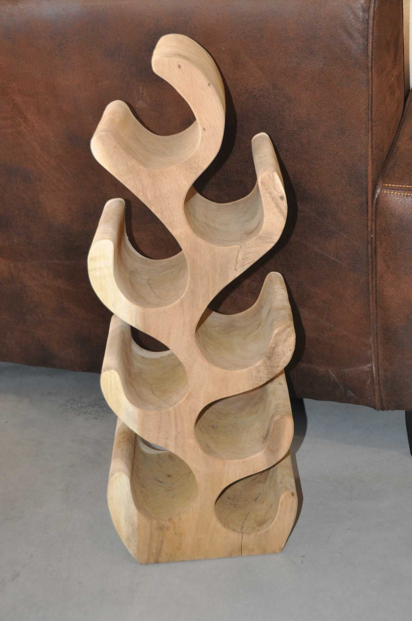Range bouteille en bois design
