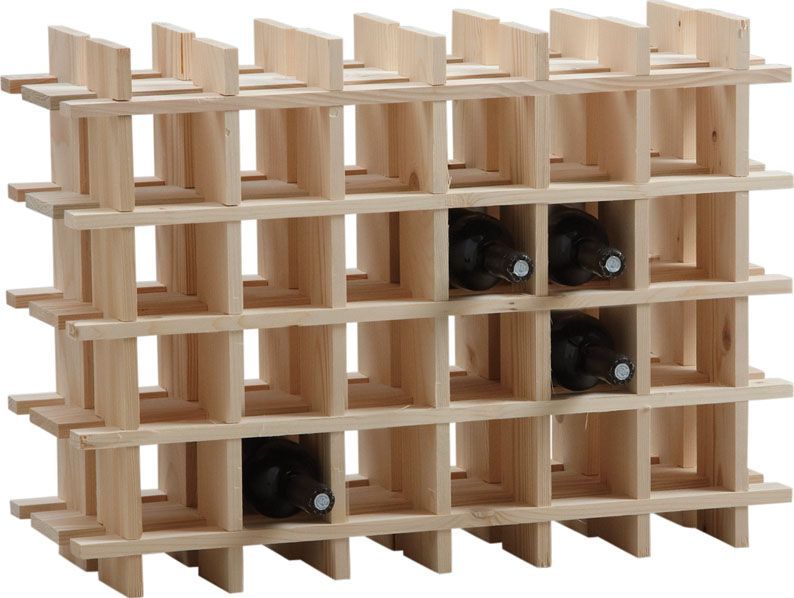 Support à vin en bois