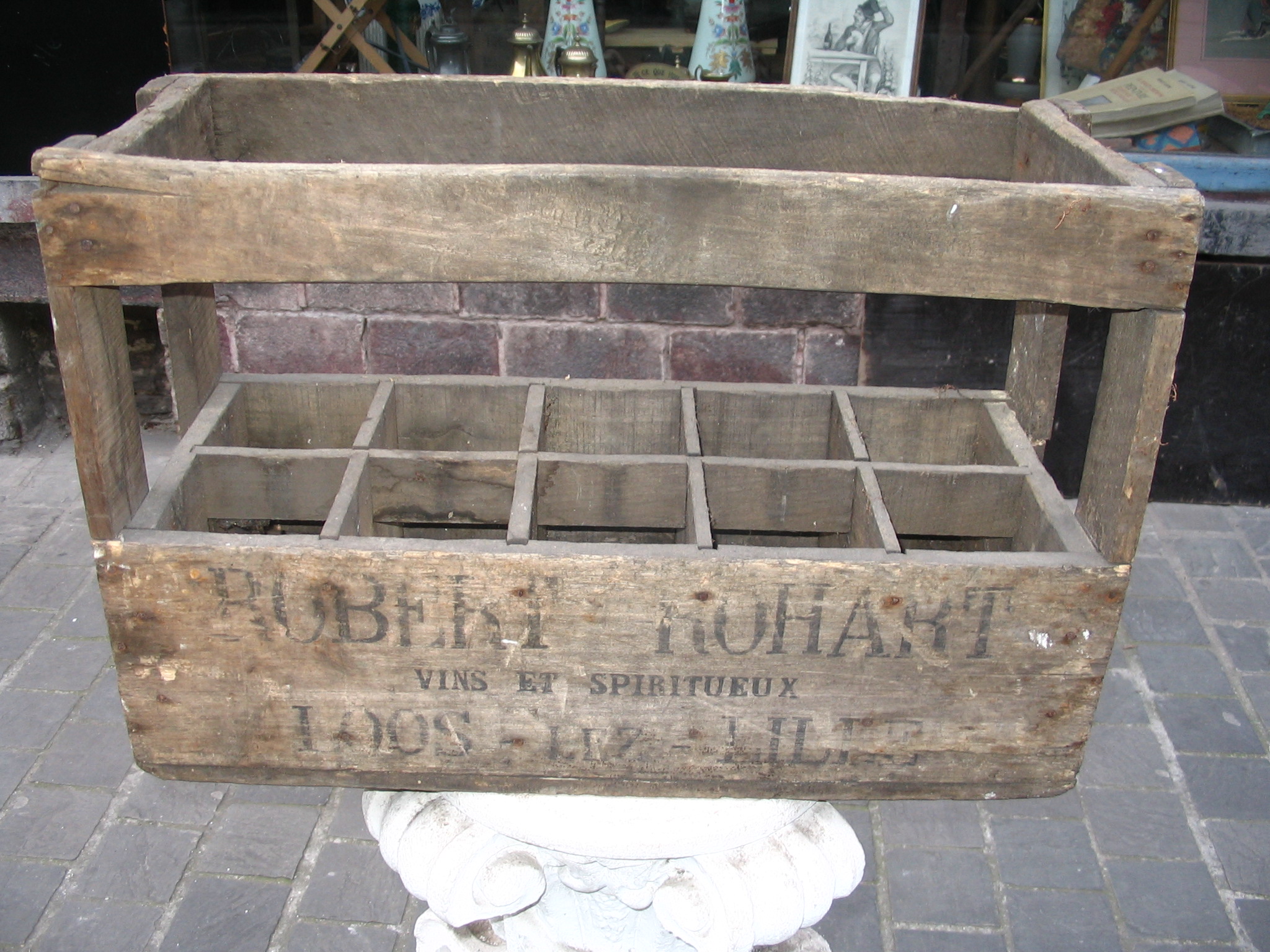 Range bouteille en bois ancien