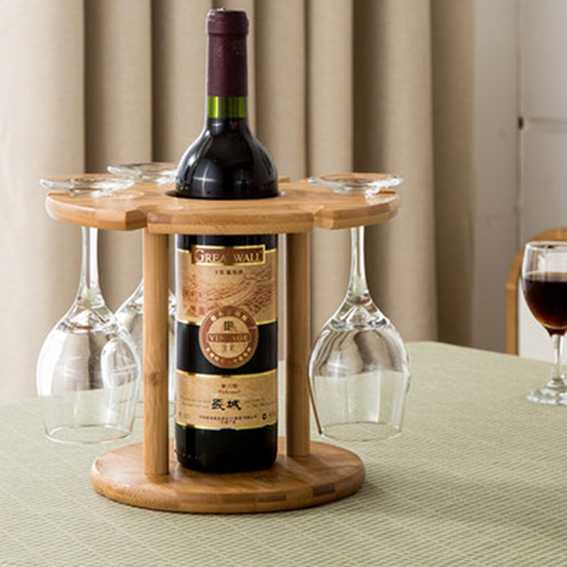 Porte bouteille vin et verre