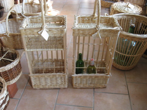 Porte bouteille en osier