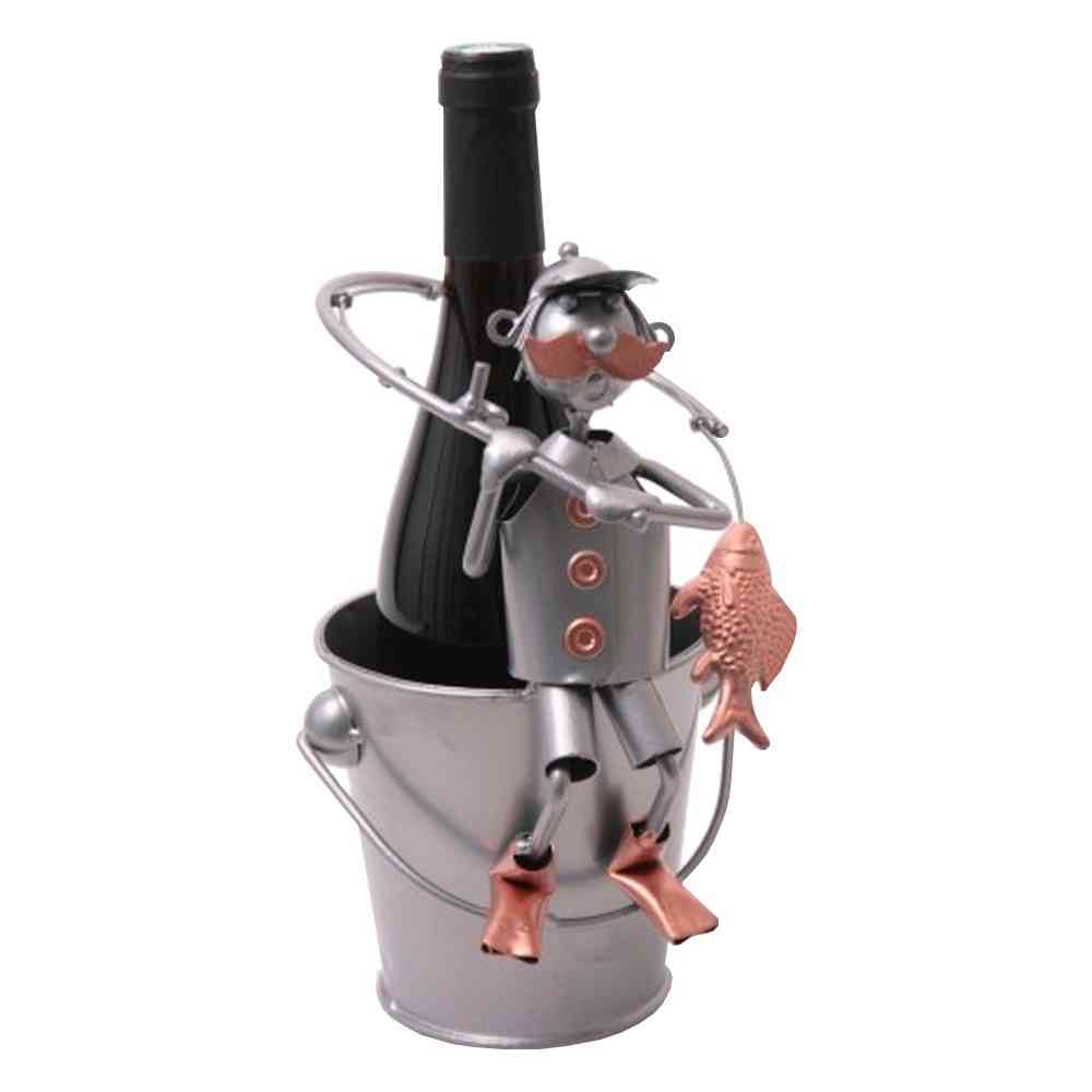 Porte bouteille metal pecheur