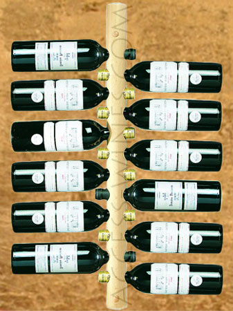 Support en bois pour bouteille de vin