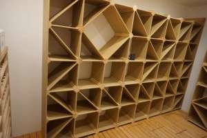 Rangement en bois pour bouteilles de vin