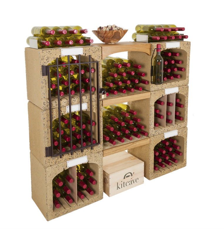 Rangement bouteilles de vin brique