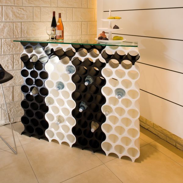 Casier range bouteille noir