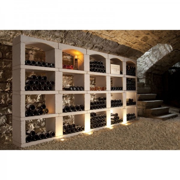 Rangement bouteille vin pierre