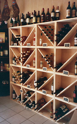 Rangement pour bouteille de vin en bois