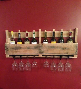 Porte bouteille vin fait maison