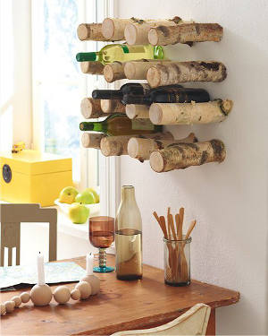 Rangement bouteille de vin fait maison