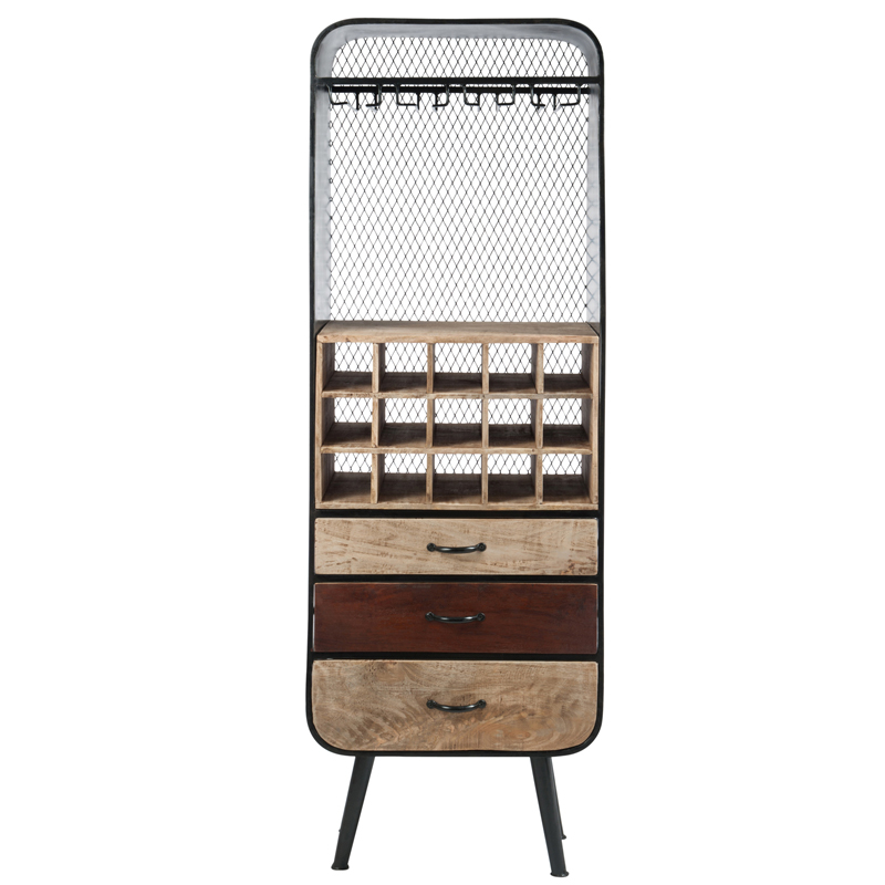 Meuble range bouteille noir