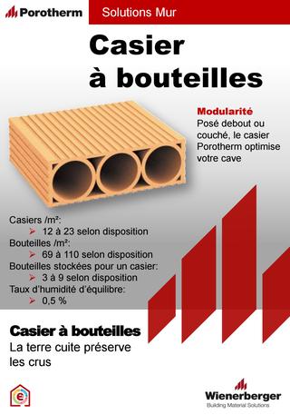 Casier bouteille terre cuite 5 trous