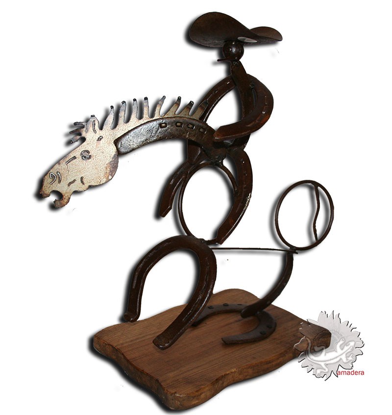 Porte bouteille fer à cheval