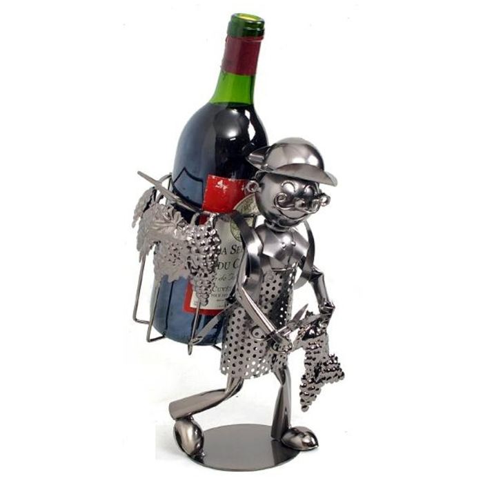 Support bouteille de vin metal