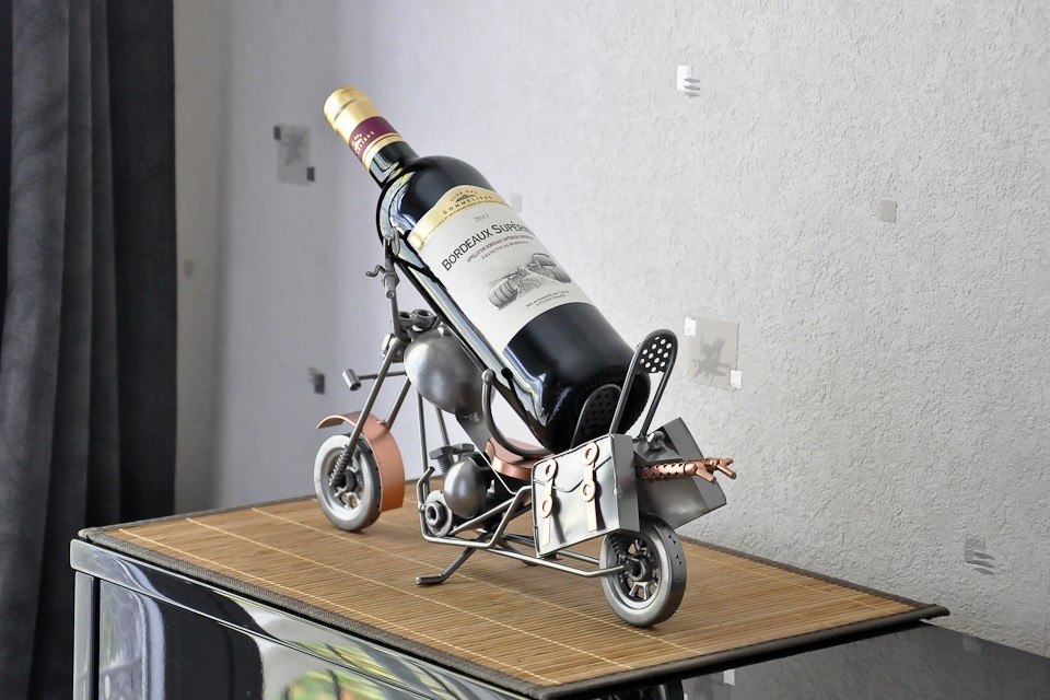 Porte bouteille de vin en fer forge