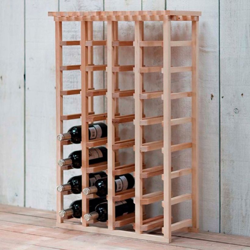 Casier bois bouteille