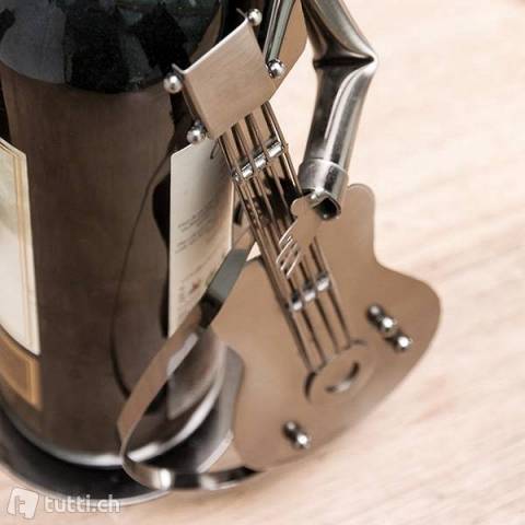 Porte bouteille metal guitariste