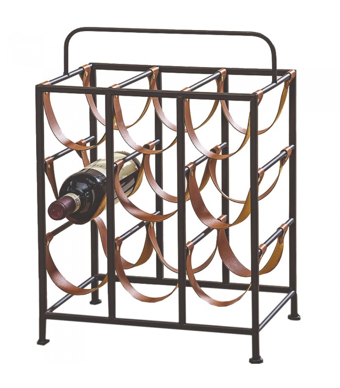 Porte bouteille metal noir