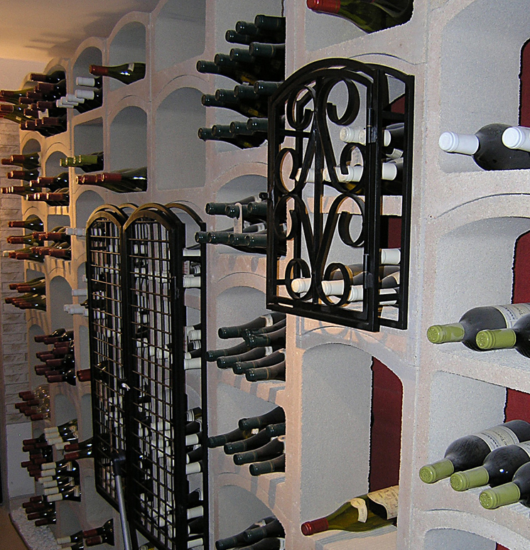 Range bouteille vin fer forge
