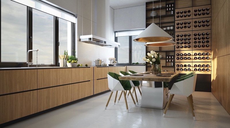 Casier bouteille design cuisine