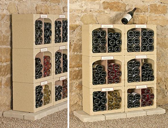 Rangement bouteille de vin cave