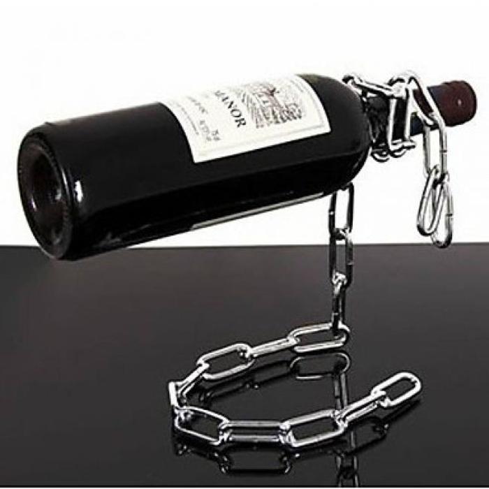 Porte bouteille de vin chaine