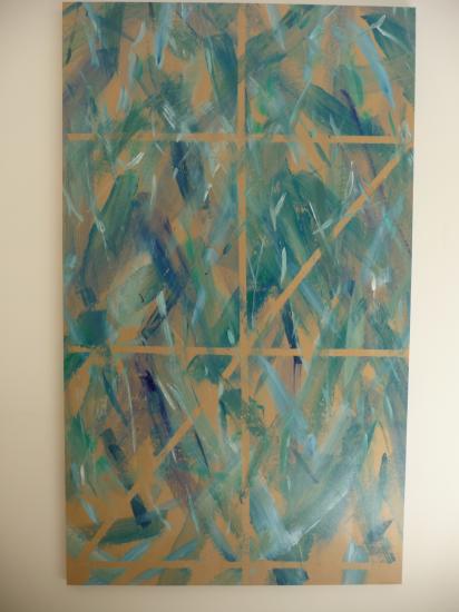 Peinture acrylique sur papier kraft