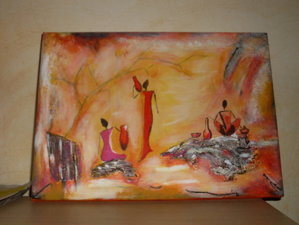 Peinture acrylique sur toile modele