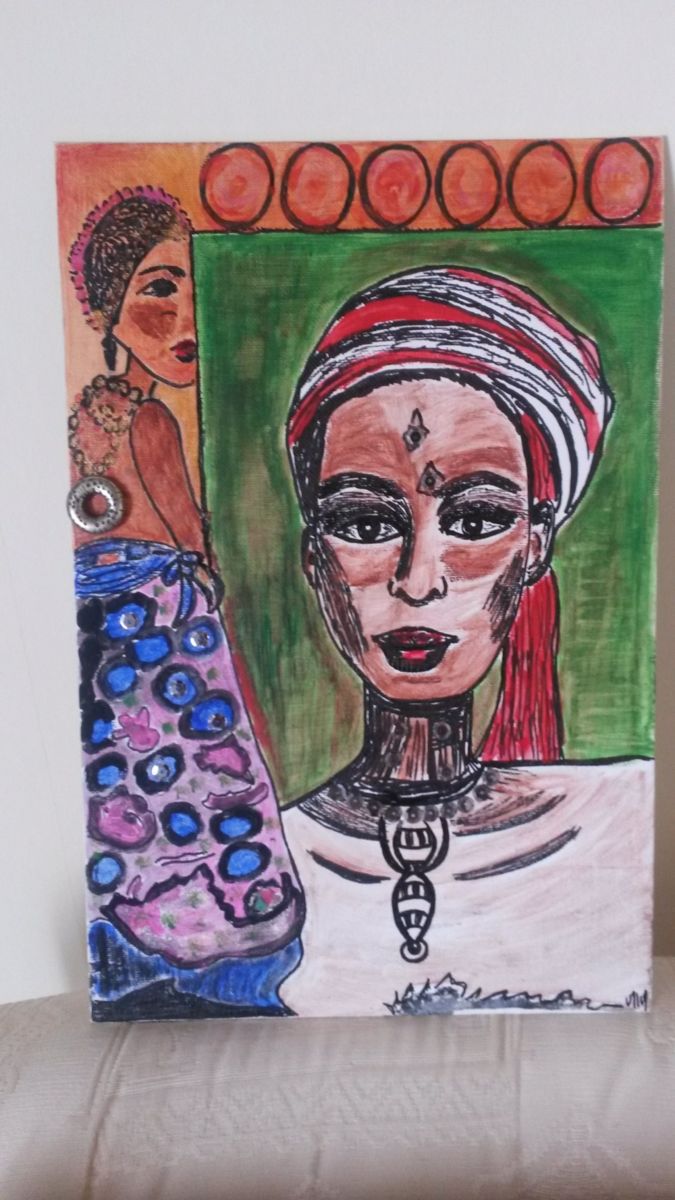 Peinture acrylique sur carton