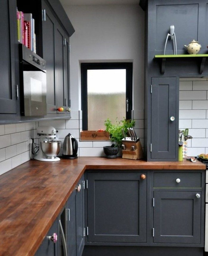 Peindre meuble cuisine en gris