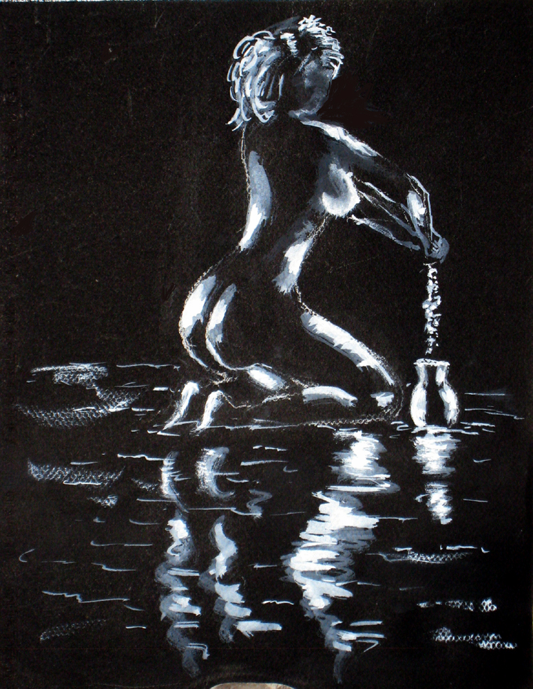 Peinture acrylique part à l'eau