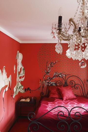 Deco peinture chambre rouge
