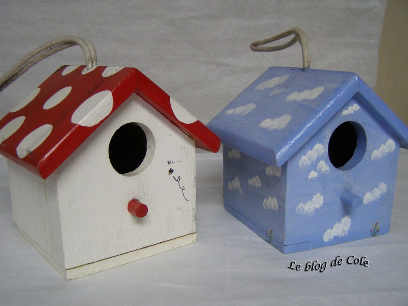 Peinture maison oiseau