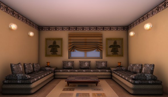 Decoration peinture salon marocain