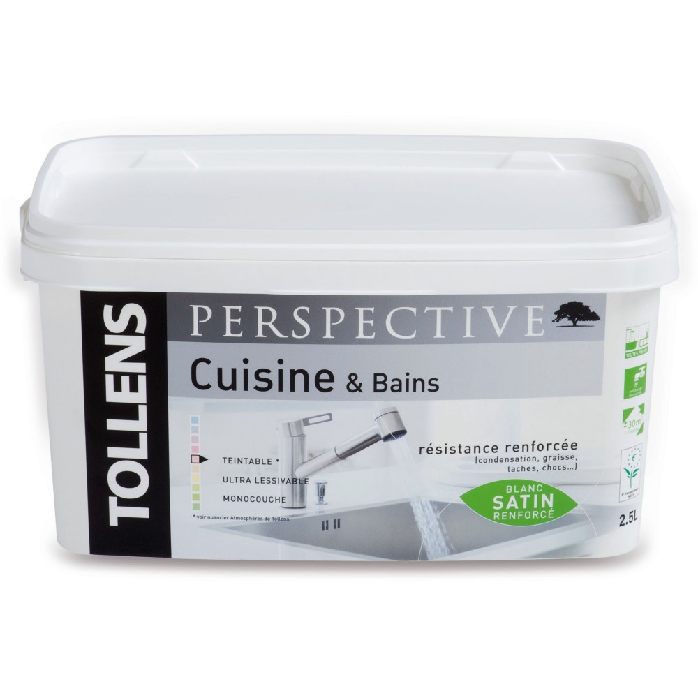Peinture tollens cuisine et bains blanc