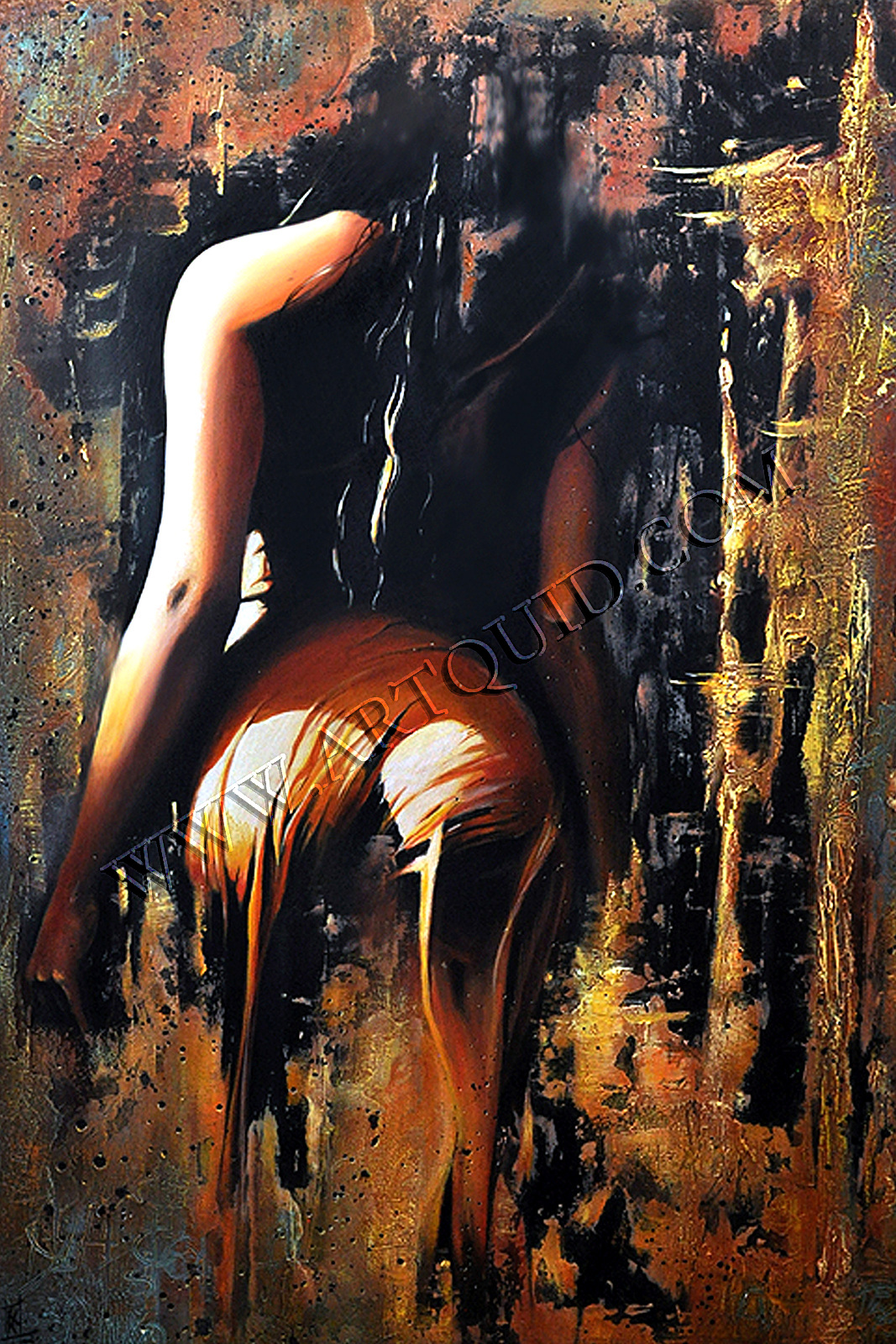 Peinture acrylique nu artistique