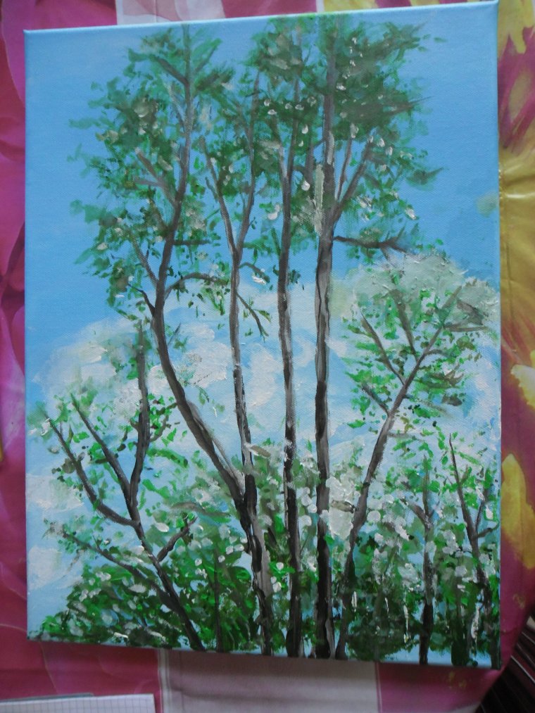 Photos de peinture acrylique sur toile