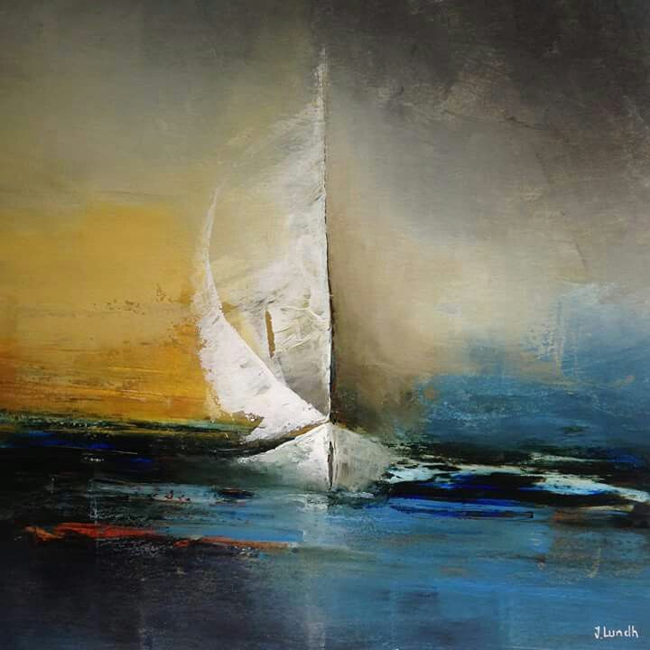 Peinture acrylique bateau