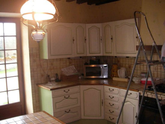 Repeindre cuisine chene clair