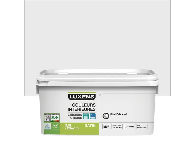 Peinture cuisine blanc satin