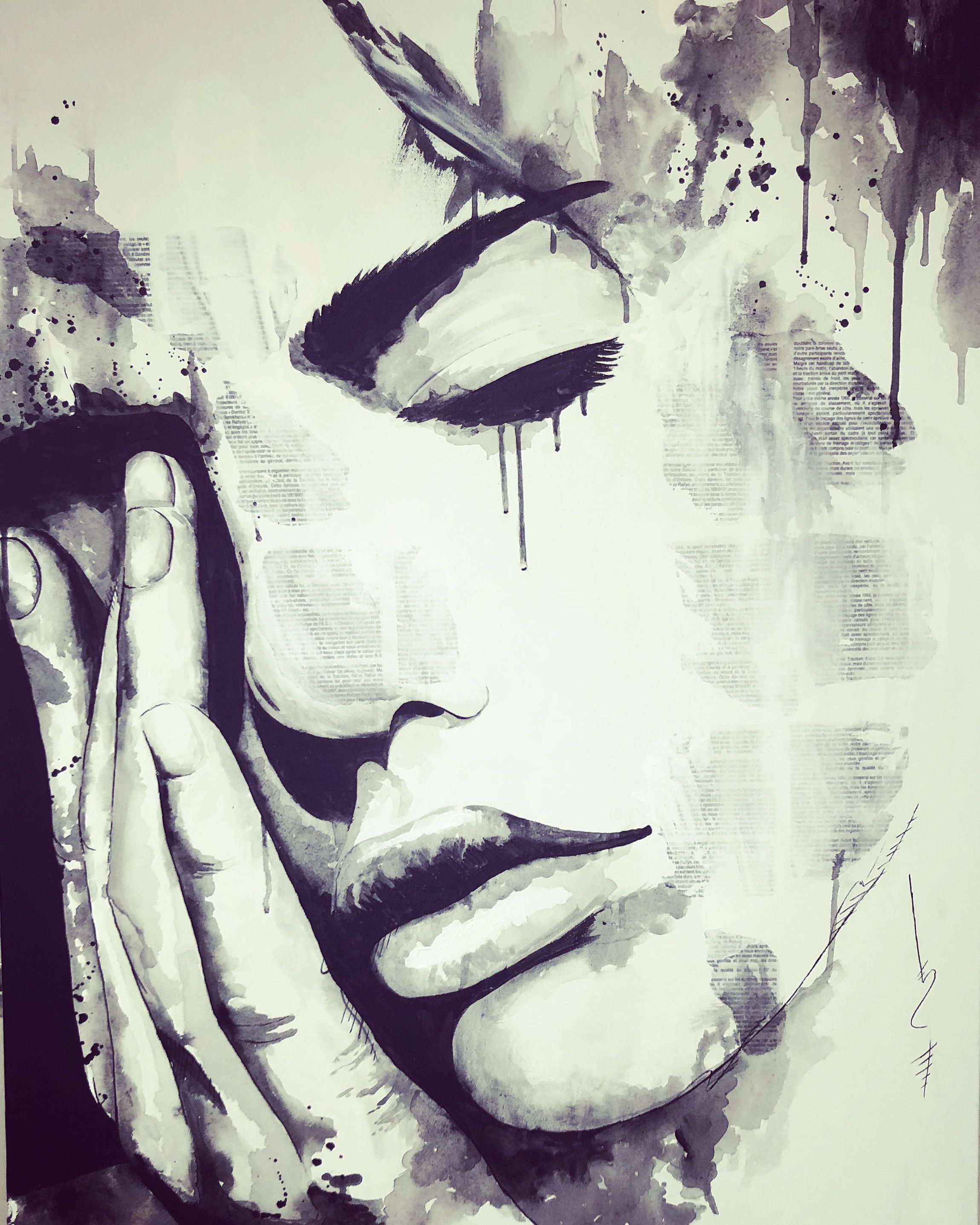 Peinture acrylique sur toile coton