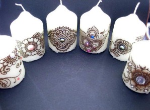 Peinture acrylique bougie