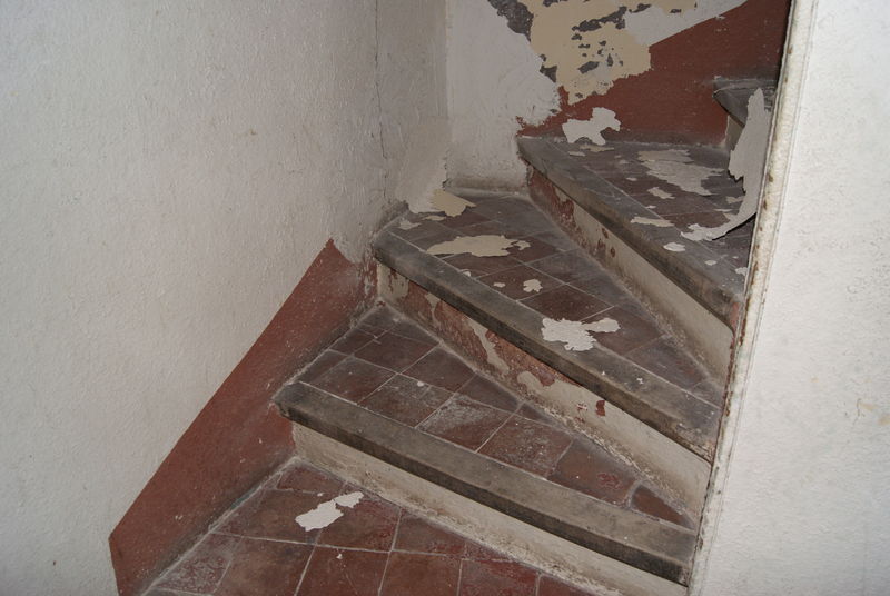 Peinture carrelage sol escalier