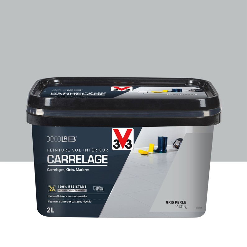 Peinture v33 carrelage gris