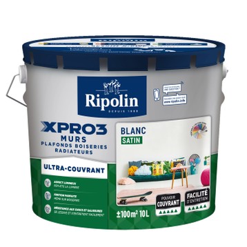 Peinture acrylique blanc satin pas cher